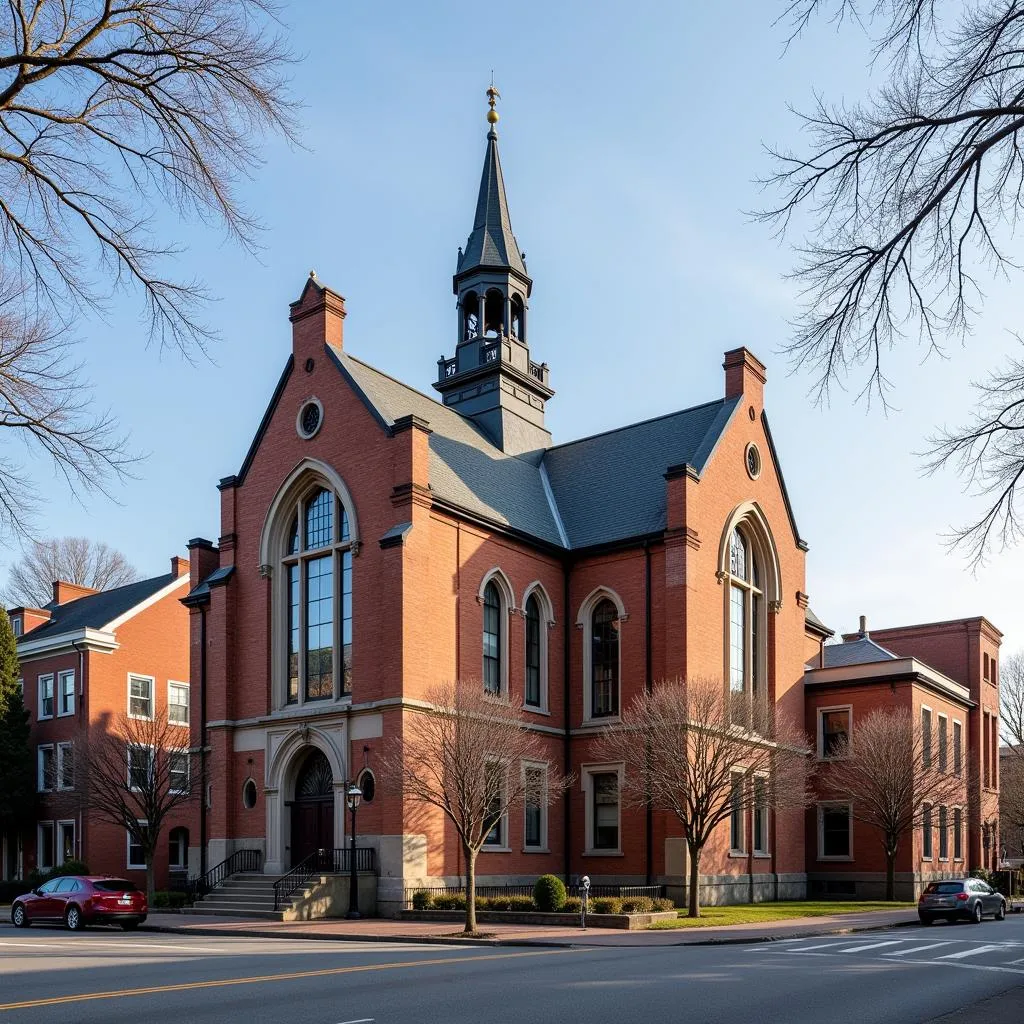 Unitarian Society of Hartford's historic building with its iconic architecture