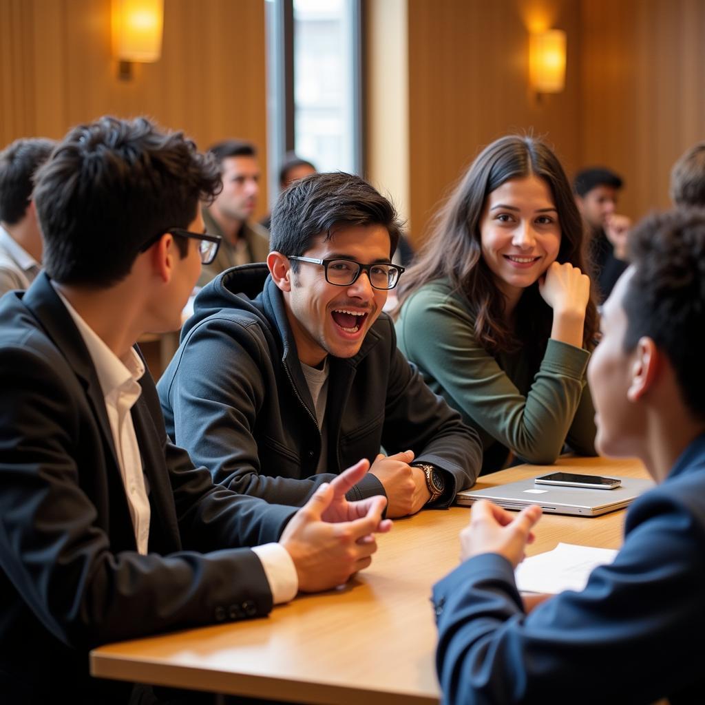 University of Chicago students from various disciplines engage in lively discussions, fostering a multidisciplinary approach to leadership.