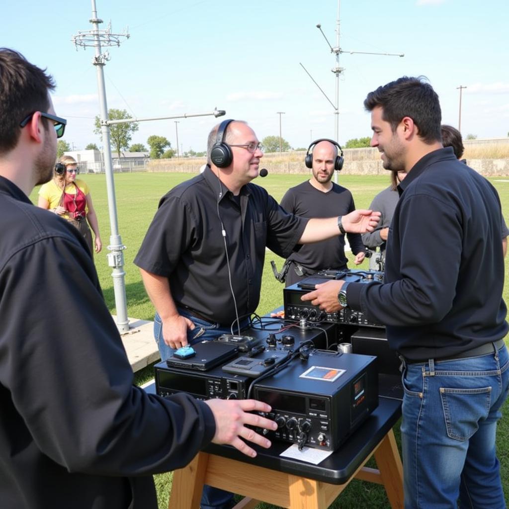 VHF radio operators in Utah gather for a field day event.