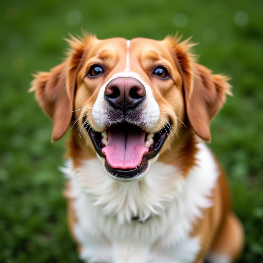 Smiling dog portrait at Valley River Humane Society