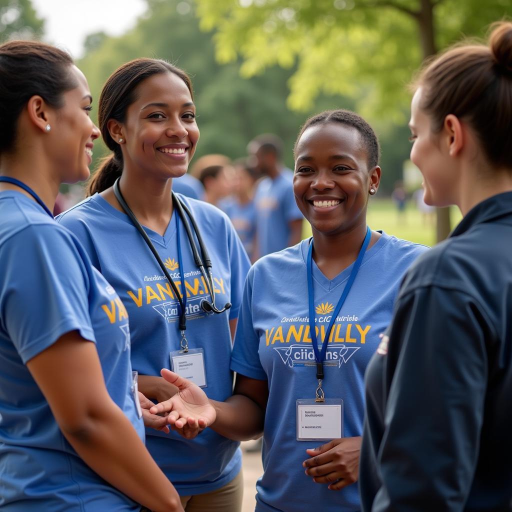 Vanderbilt medical students participating in a community outreach program