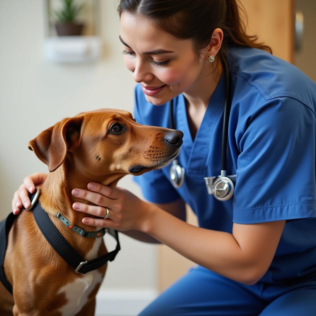  Veterinarian Examining Dog at HCHS 