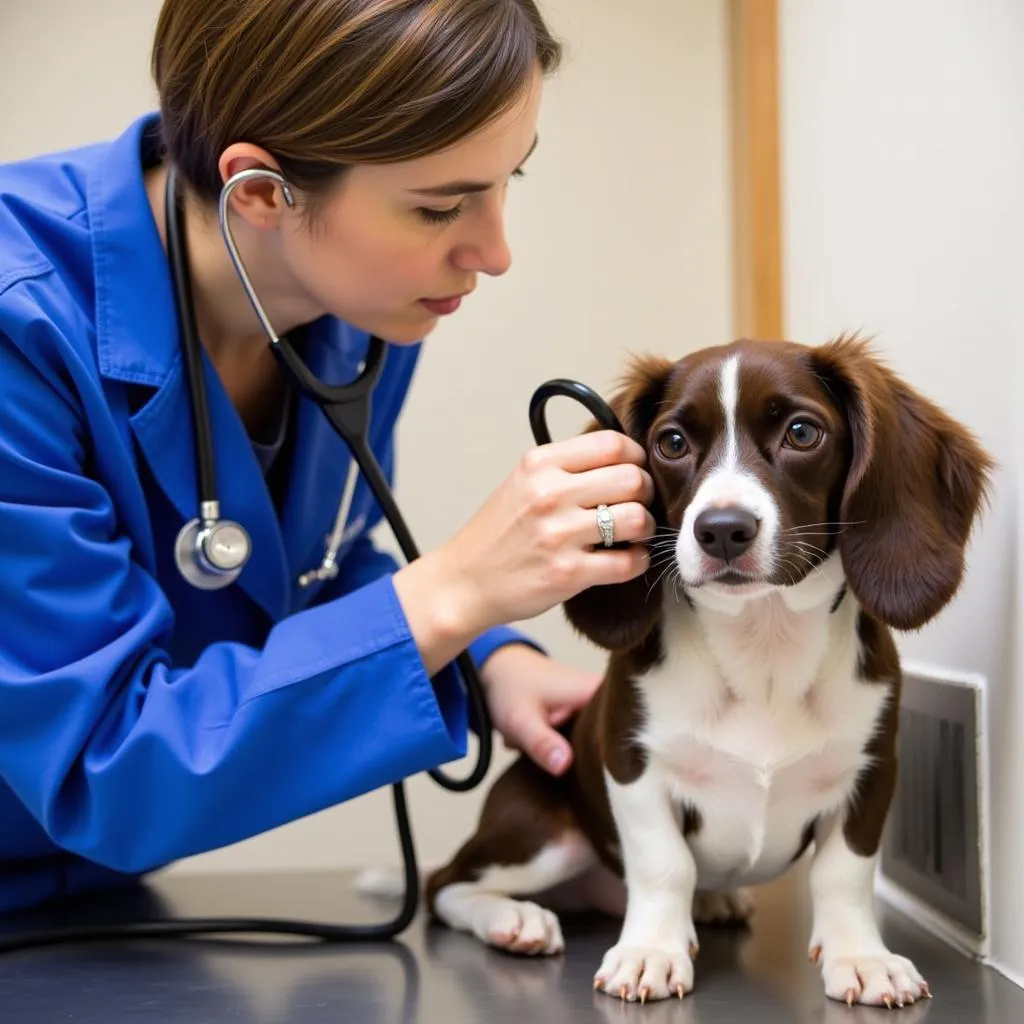 Veterinarian Examining a Dog at the OCNJ Humane Society