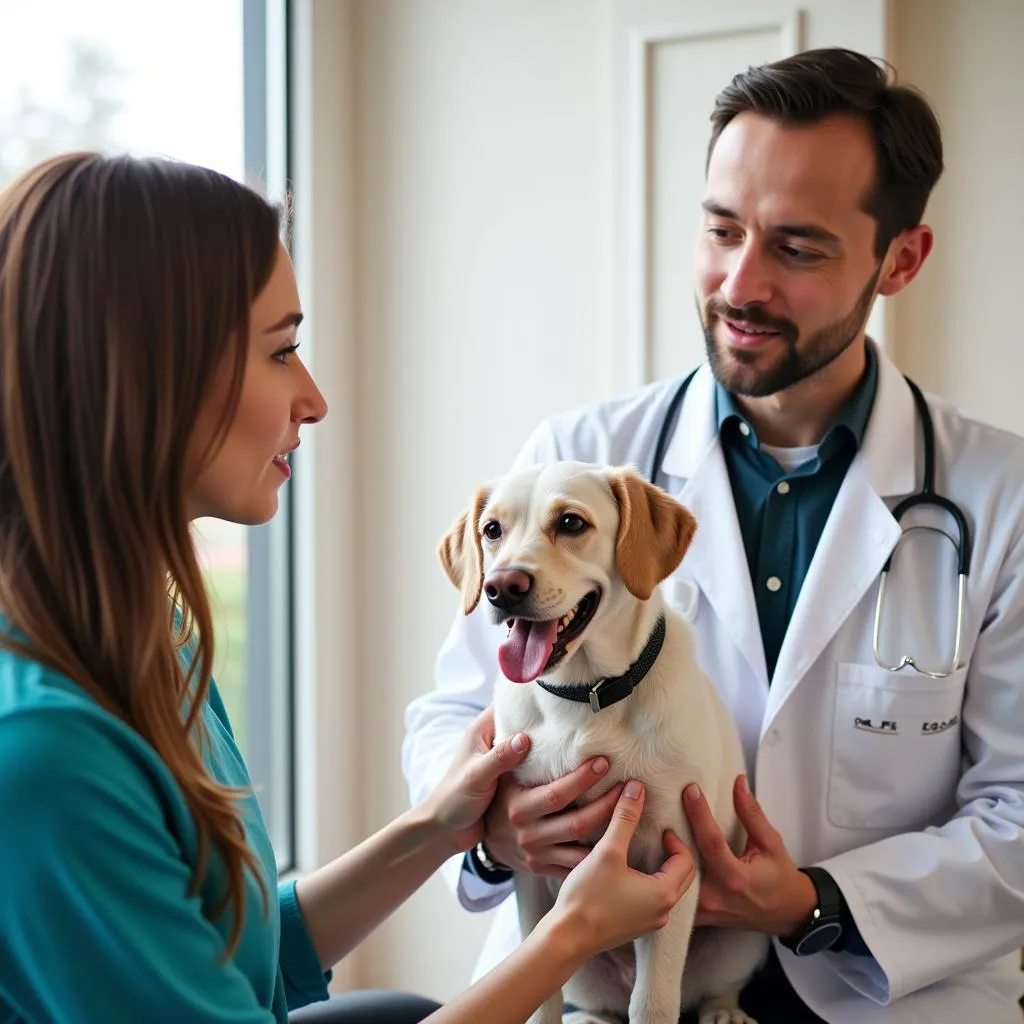 Veterinarian Discussing Spay/Neuter with Pet Owner