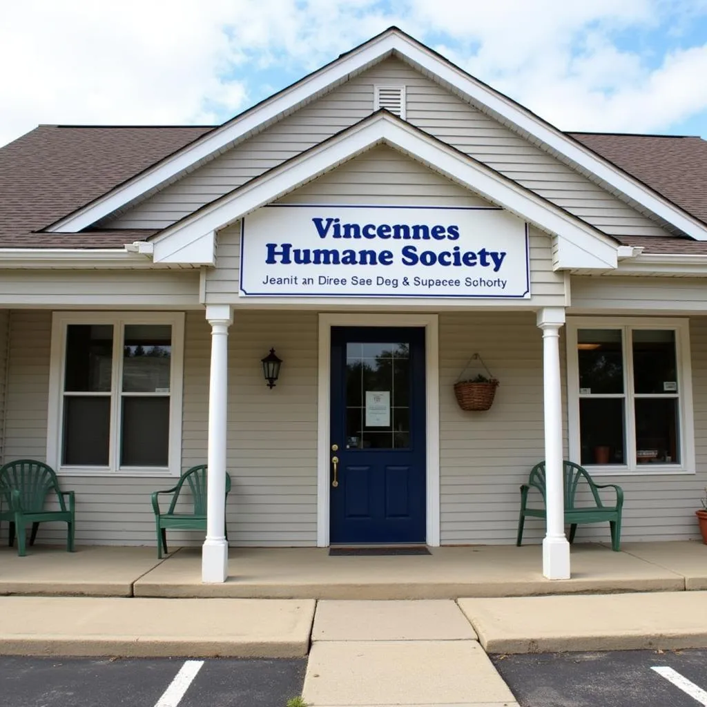 Exterior view of the Vincennes Humane Society building