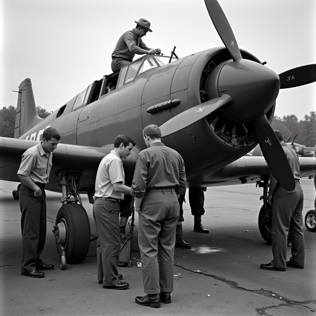 Team of Enthusiasts Restoring a Vintage Aircraft