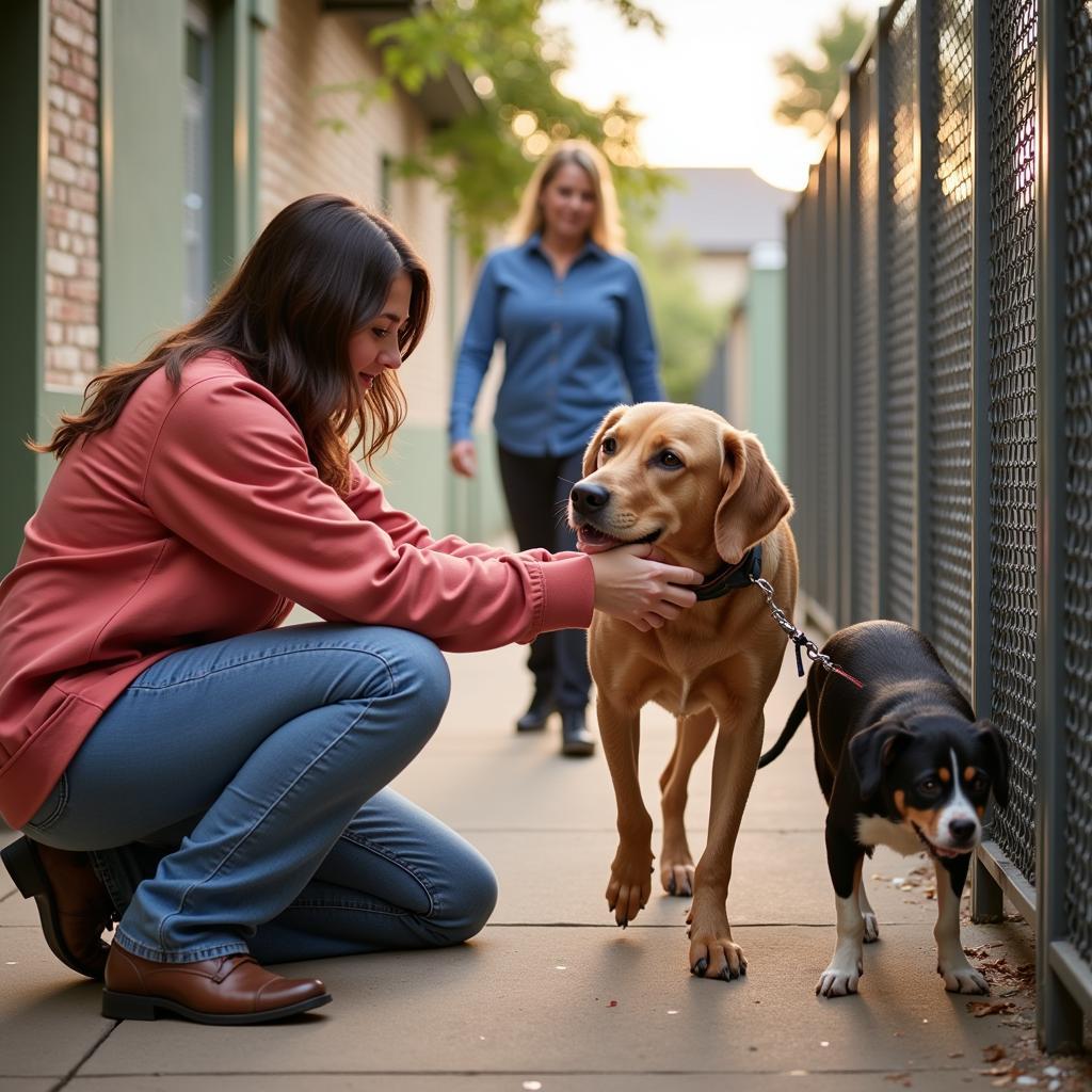 Volunteers Interacting with Animals