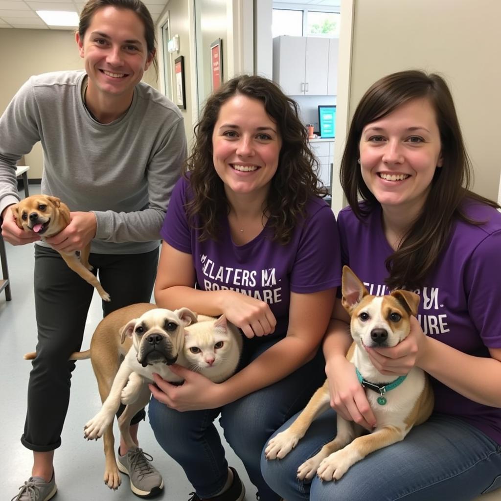 Volunteers at Paws and Claws Humane Society