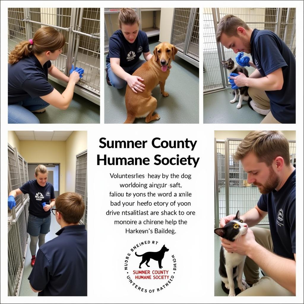 Volunteers Caring for Animals at the Sumner County Humane Society