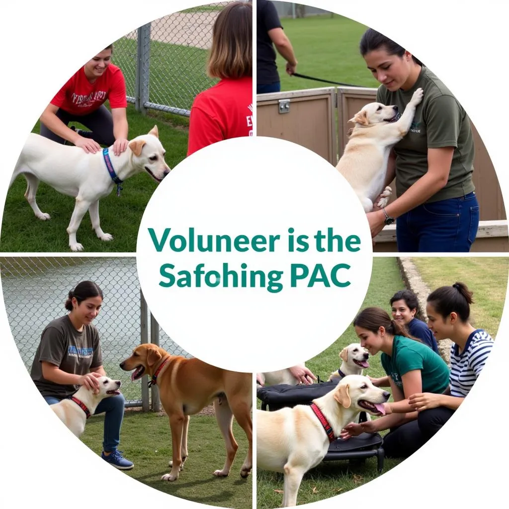 Volunteers walking and playing with dogs at Buddy Dog Humane Society in Sudbury, MA.