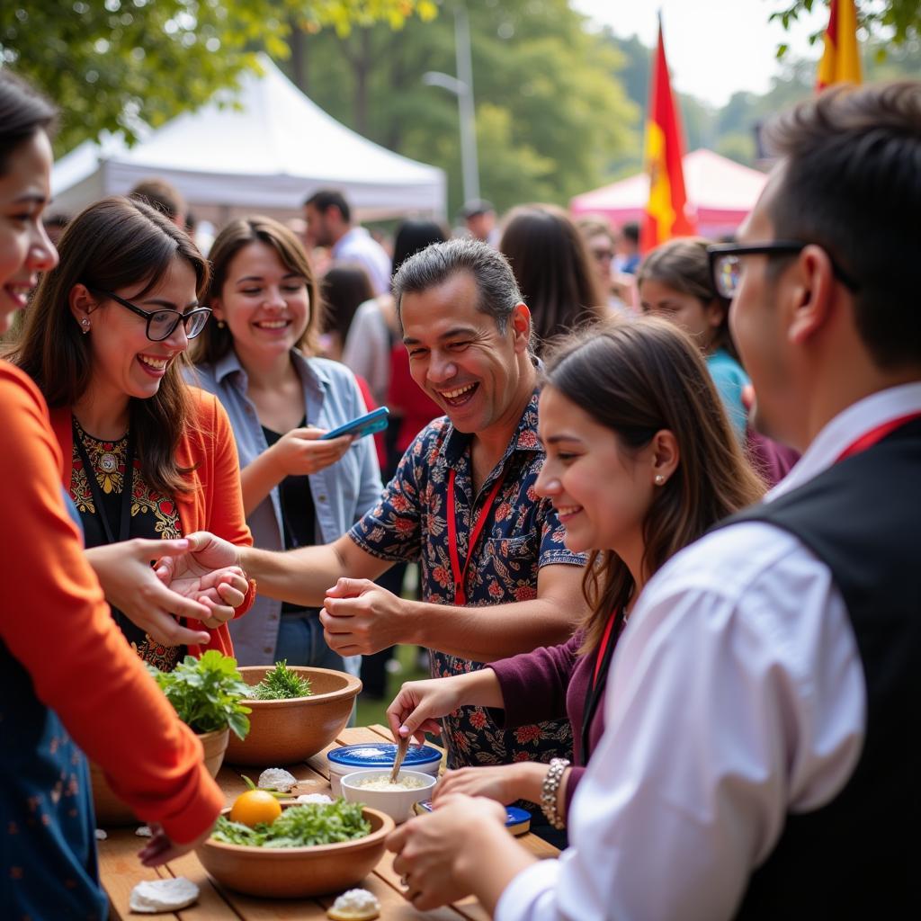 Volunteers at a Spanish Benevolent Society Cultural Event