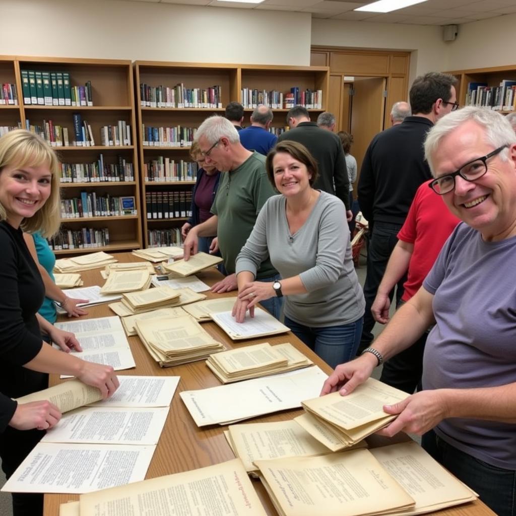 Volunteers Working at the Greentown Historical Society