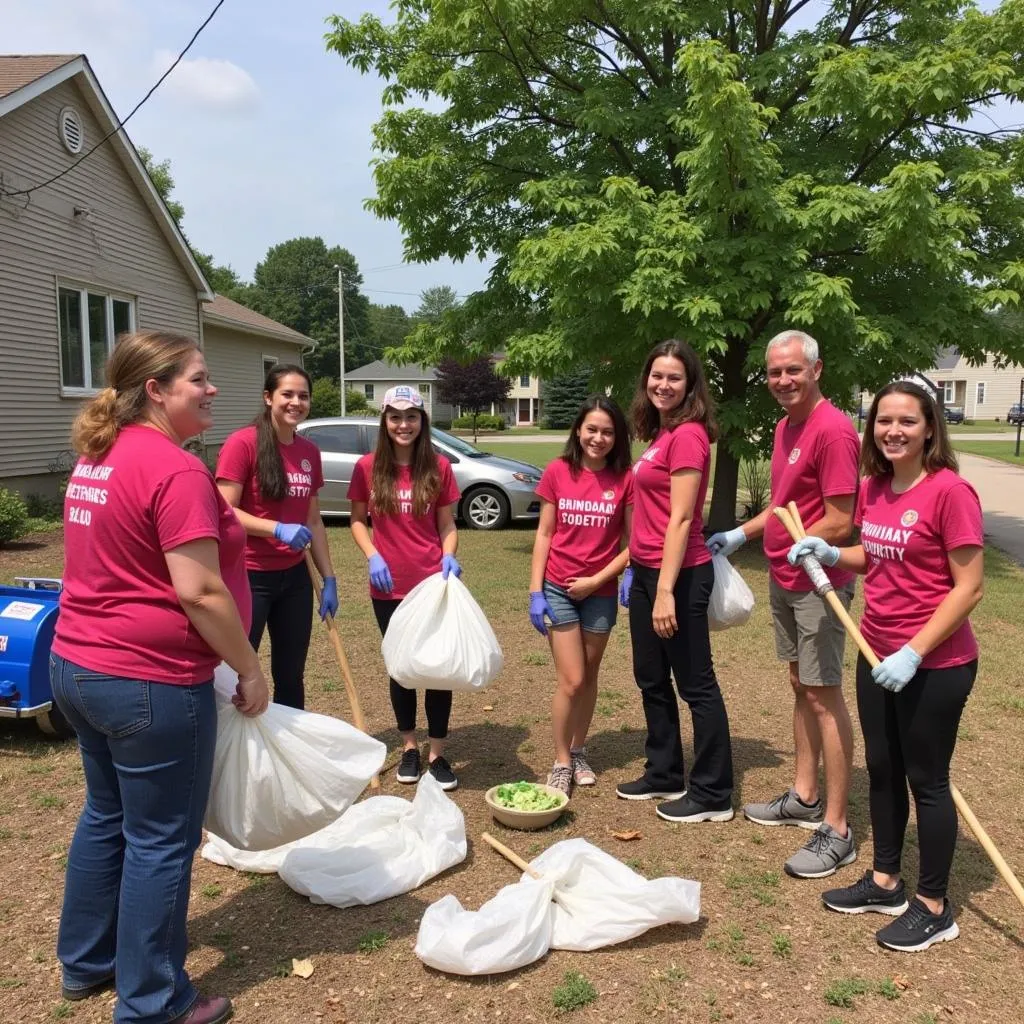 Vrindavan Society Members Engaging in Community Service