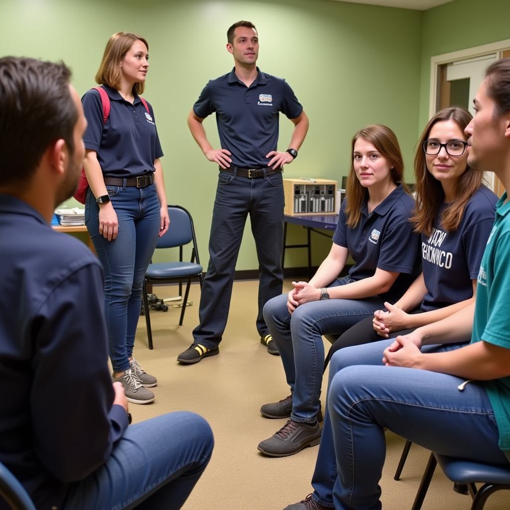 Volunteers attending a training session at the Wallowa County Humane Society