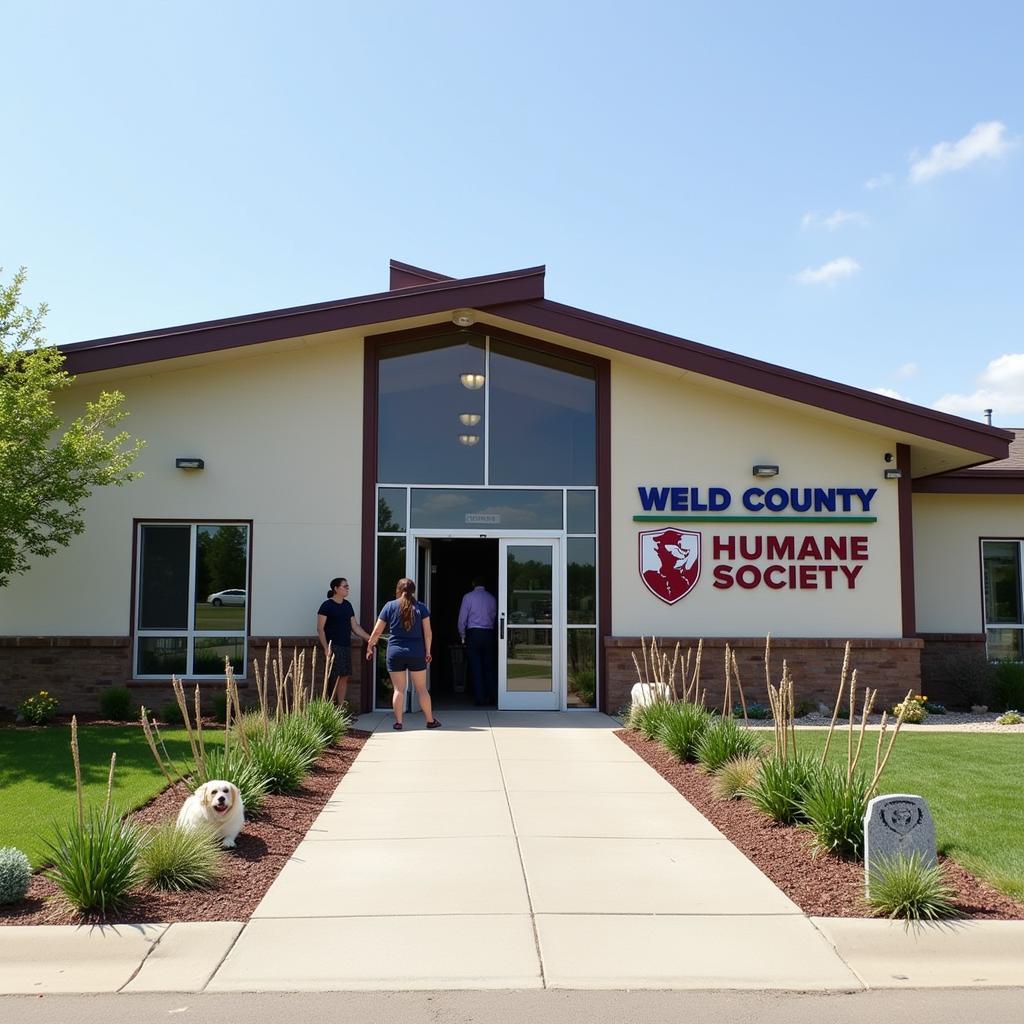 A welcoming exterior view of the Weld County Humane Society building