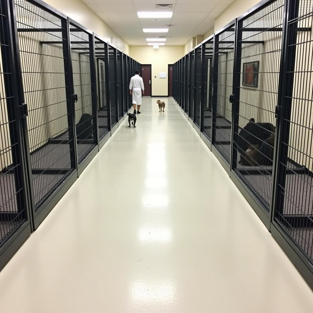 Spacious and clean kennels at the West Jefferson Humane Society