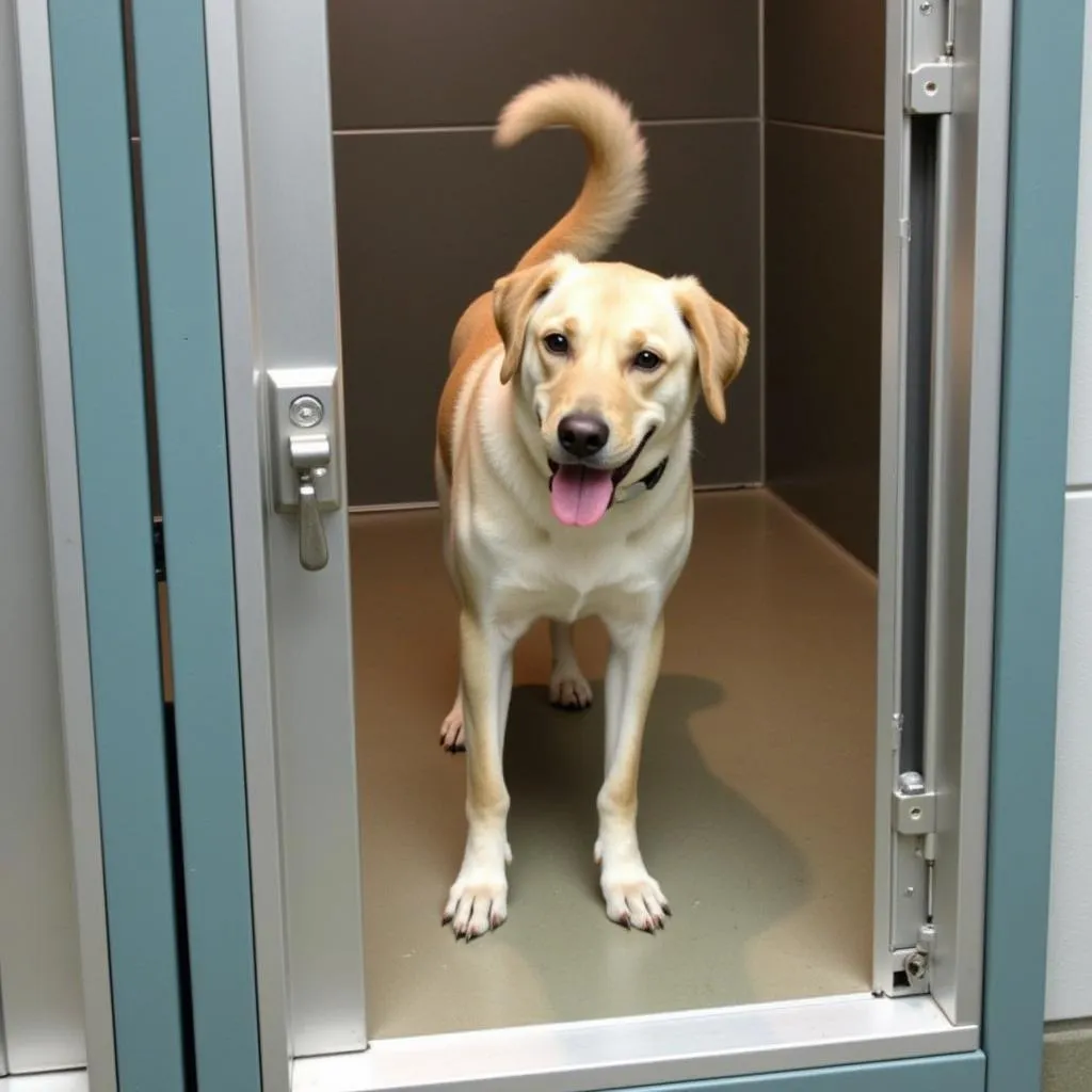 Dog in Kennel at Wexford County Humane Society