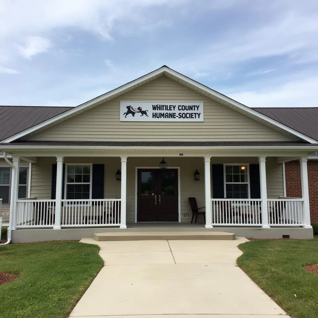 Exterior view of the Whitley County Humane Society building