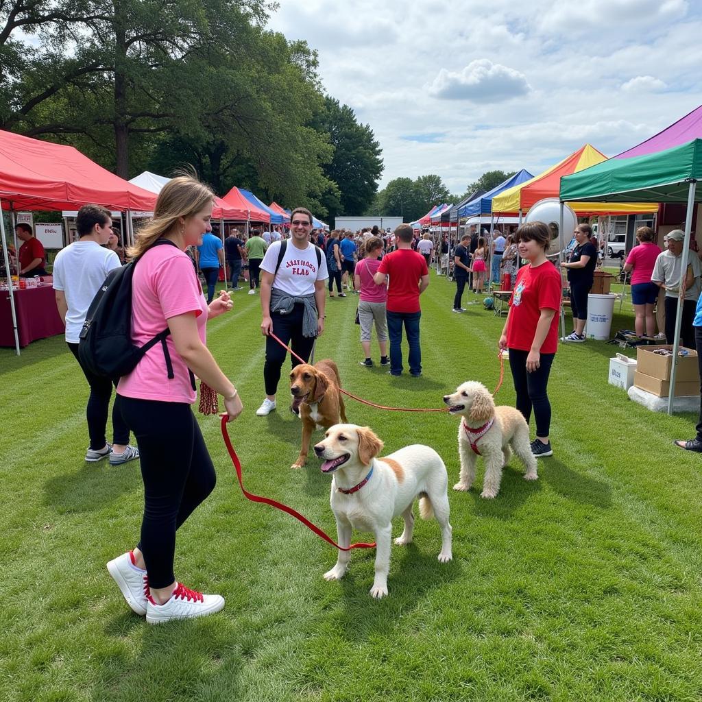 Wilbarger Humane Society volunteers participating in a community adoption event