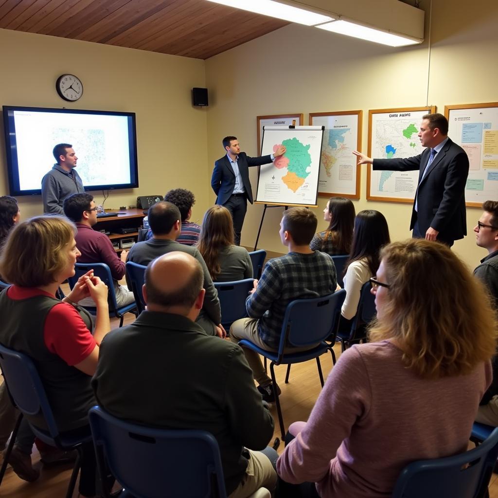 Community members attending a Wilderness Society meeting