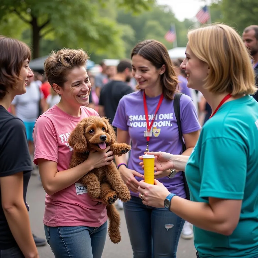 Volunteers at Wilkes Humane Society community outreach event.