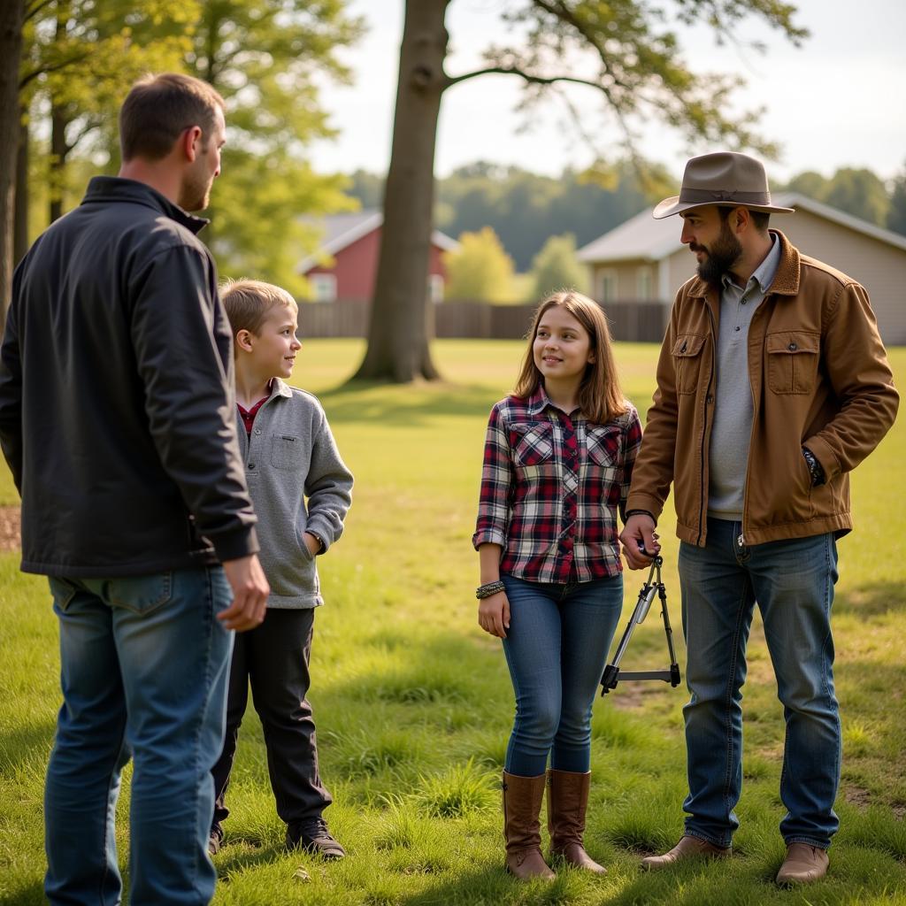 Wisconsin Homeowners Consulting with a Surveyor