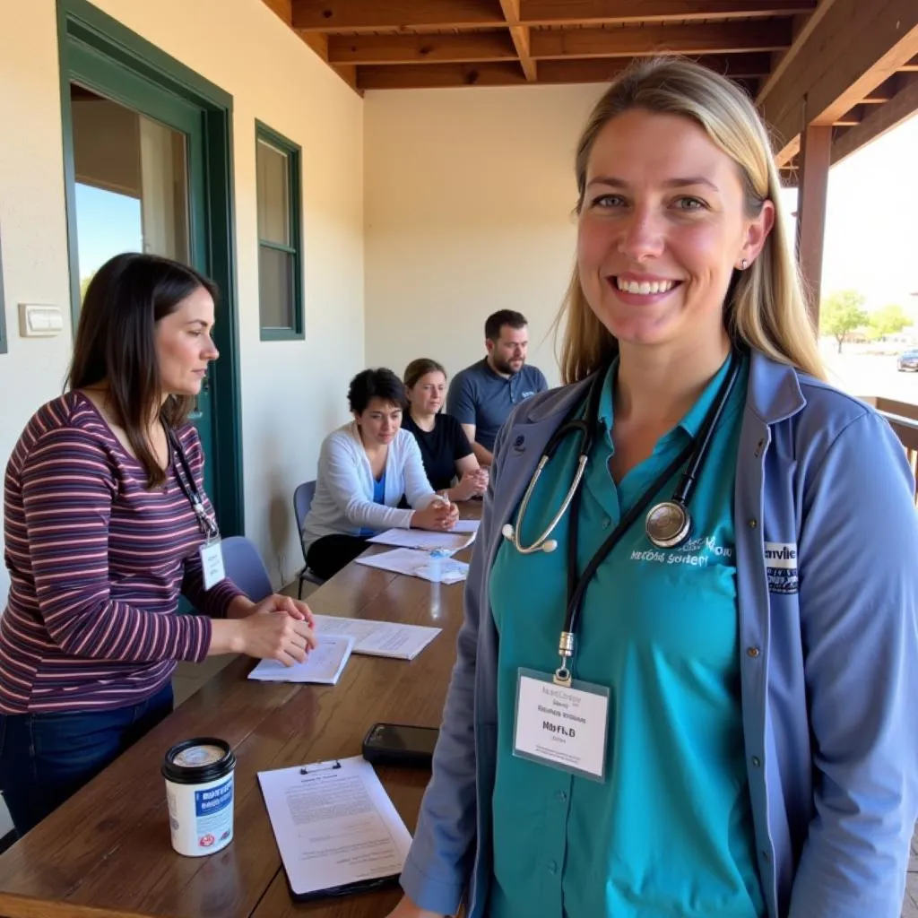 Wyoming Medical Society Members Volunteering in Rural Health Clinic