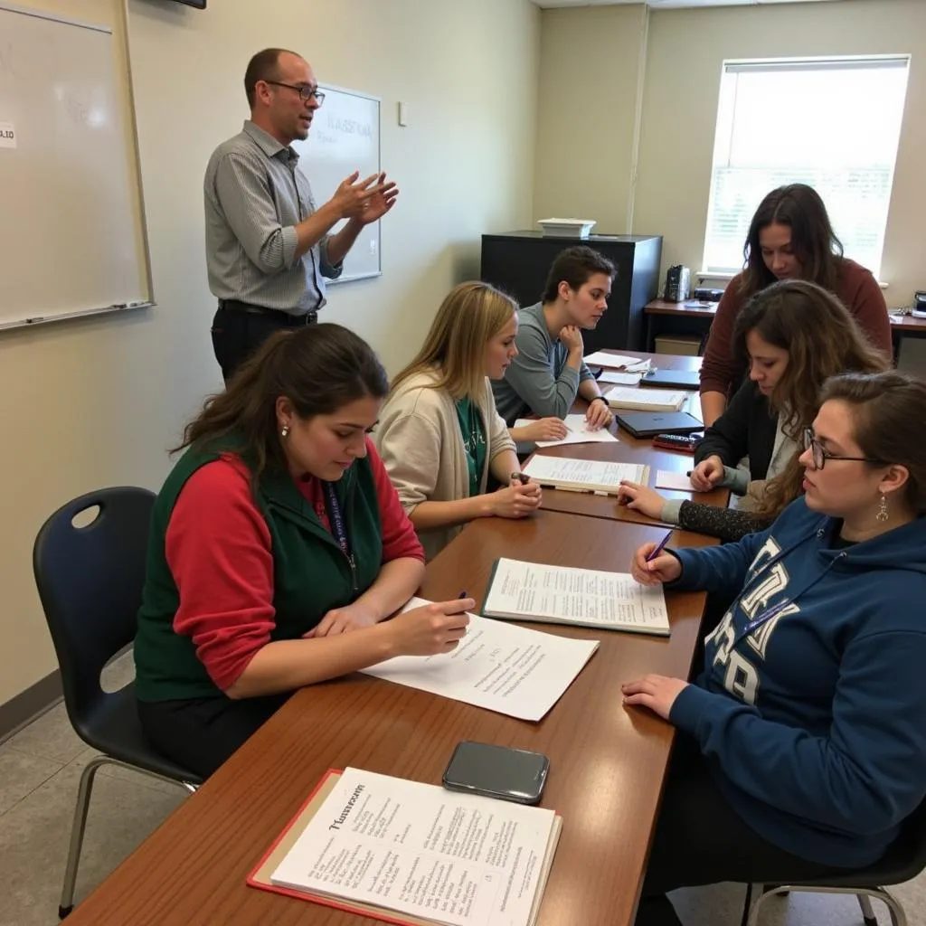 Volunteers attending a training session at the Yates County Humane Society