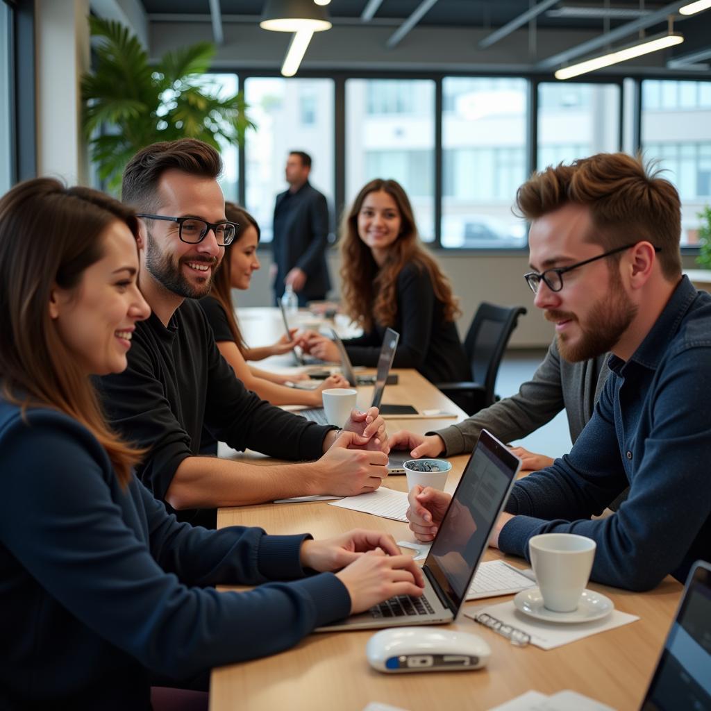 Diverse Team of Yorkshire Building Society Employees Collaborating