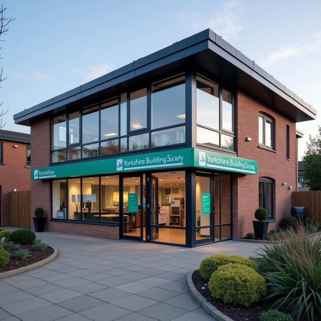 Modern Yorkshire Building Society Office Exterior