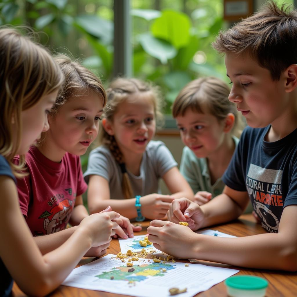 Young People Engaging in a National Geographic Educational Program