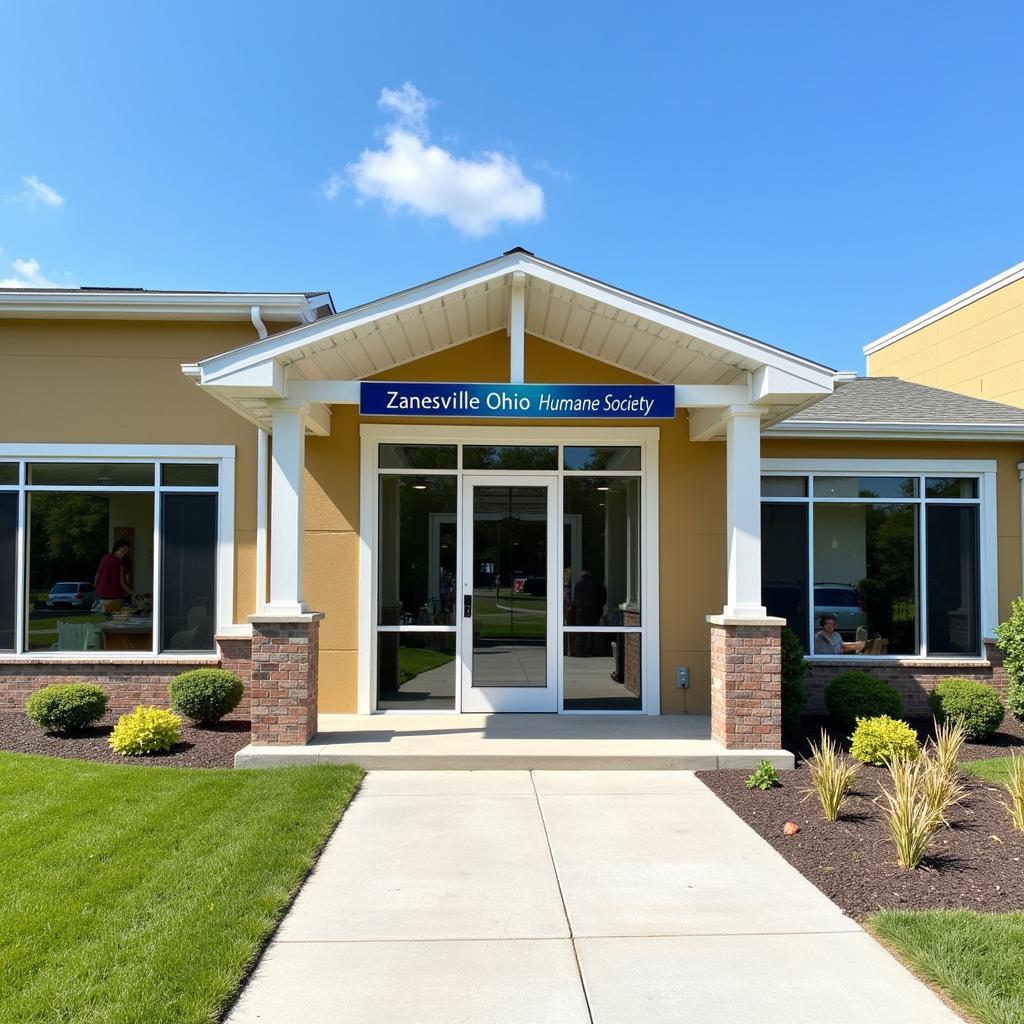 Modern and welcoming building of the Zanesville Ohio Humane Society