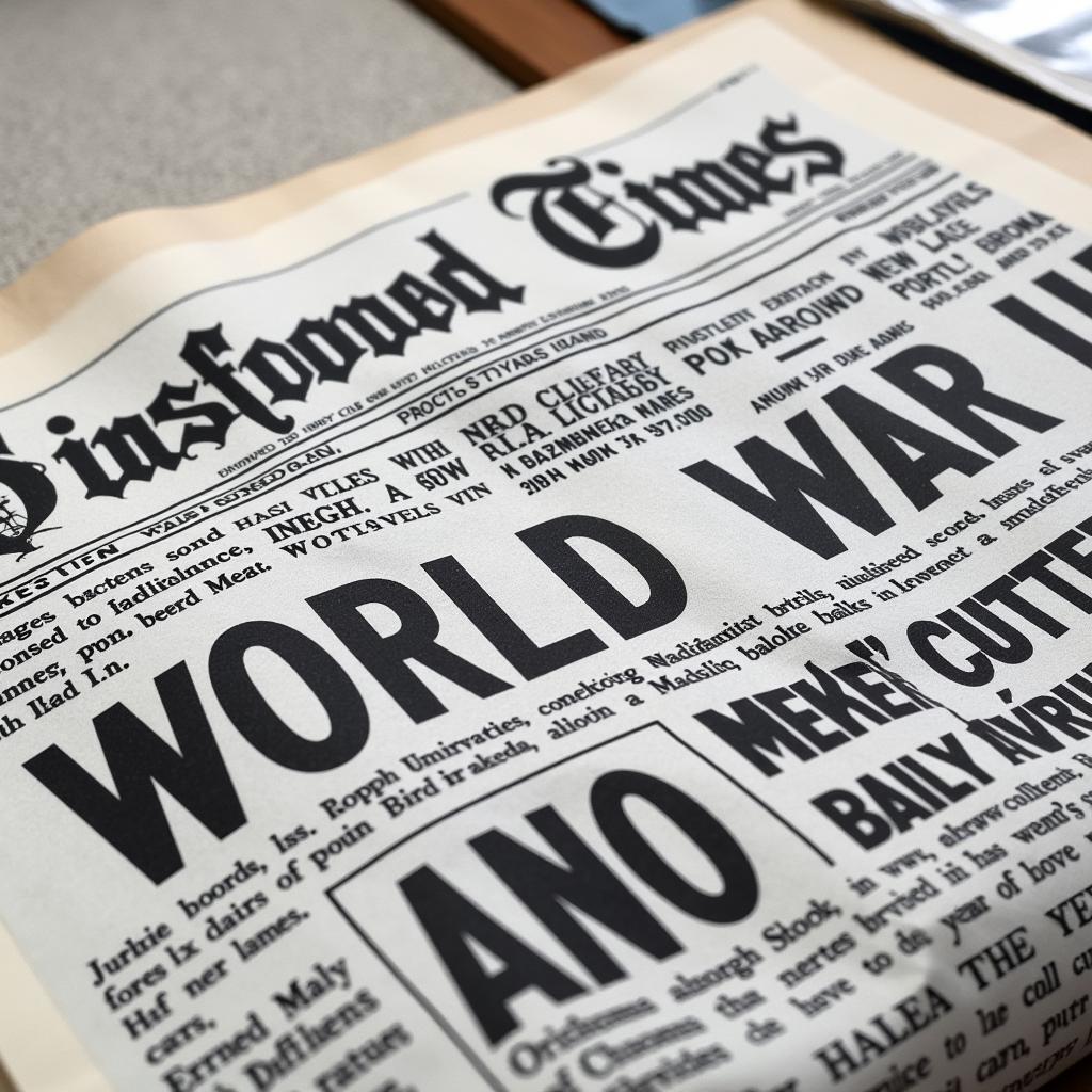 1939 Society War Newspaper