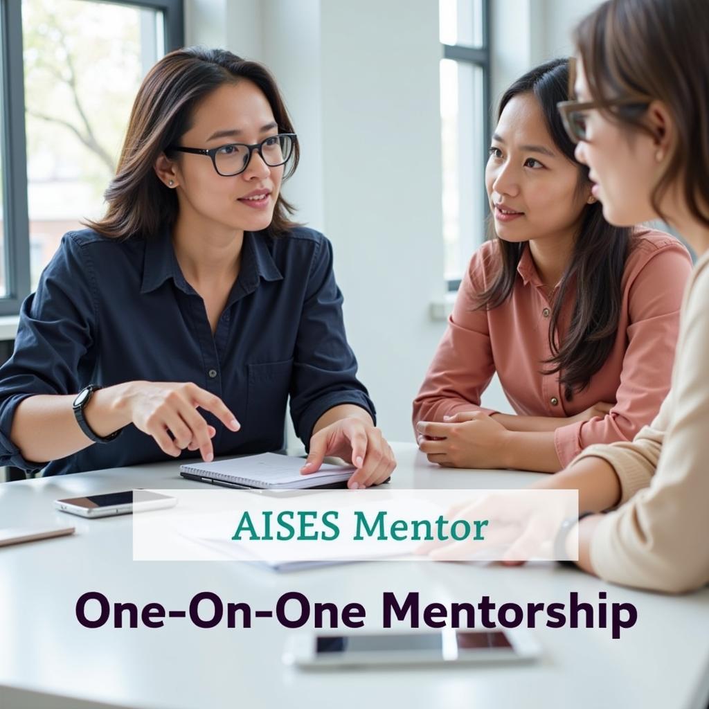 AISES mentor guiding a student