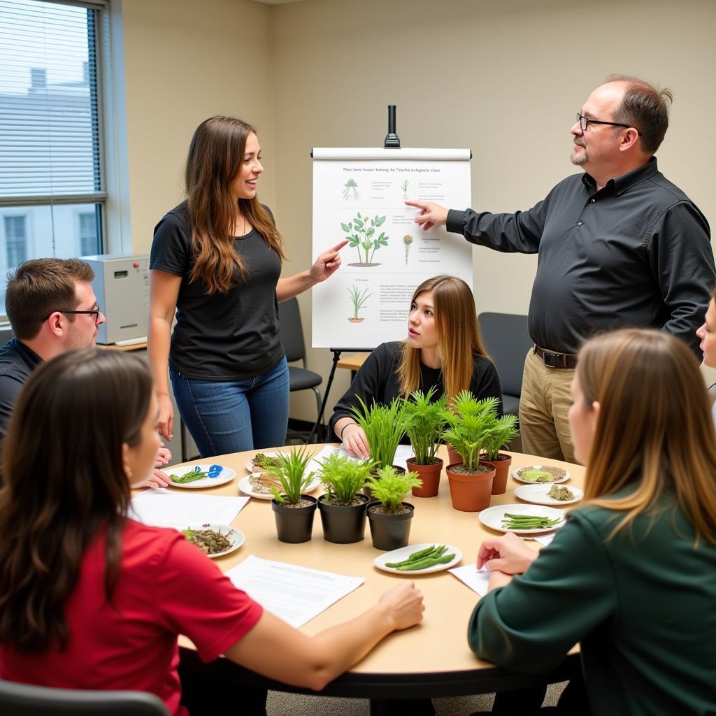 Participants learning about plant identification at an ANPS workshop