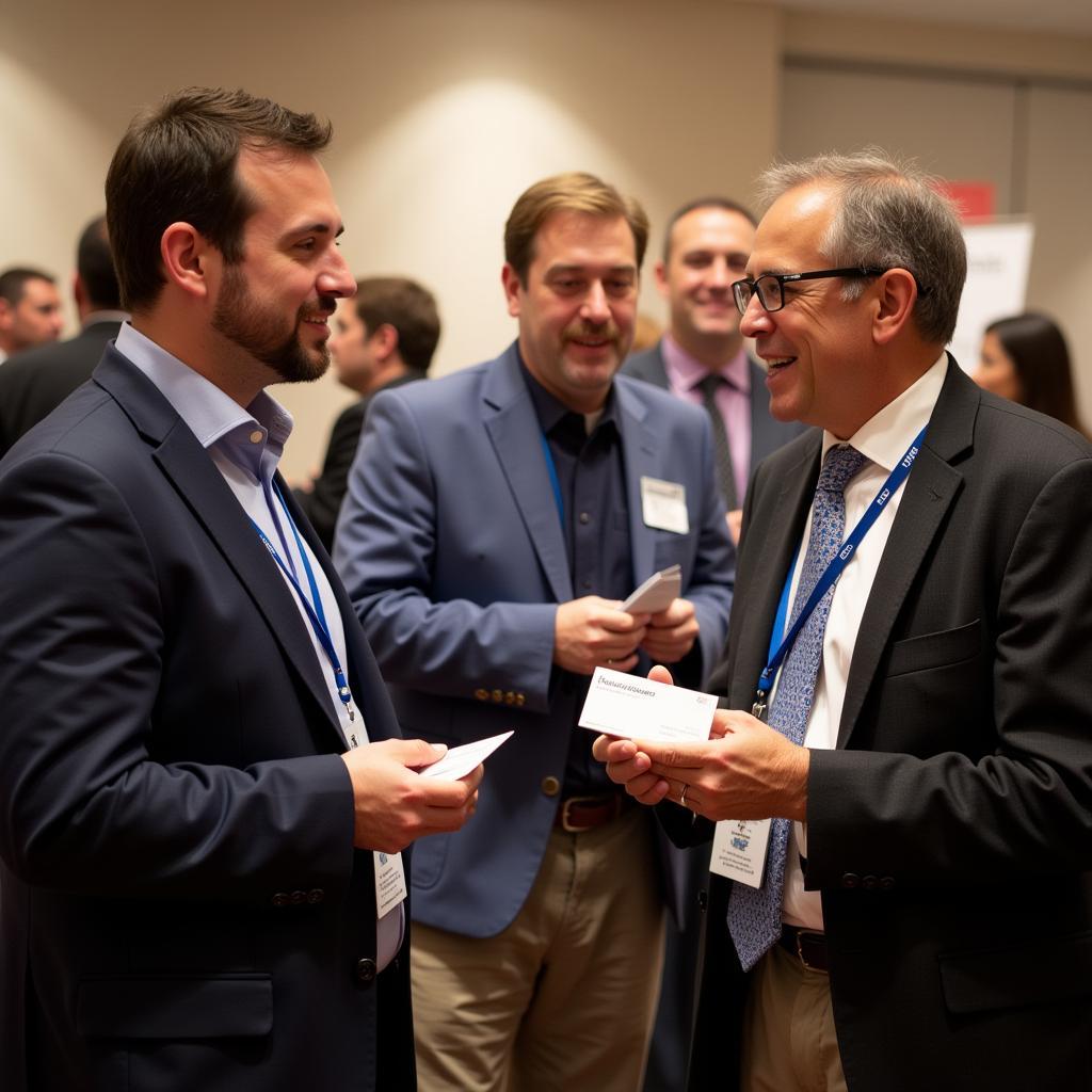 Ophthalmologists networking at the American Glaucoma Society meeting