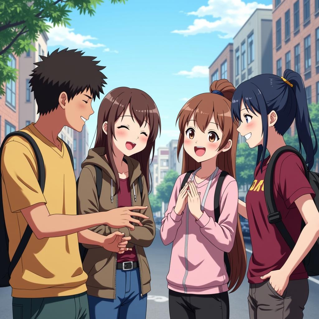 Anime fans connecting and building friendships