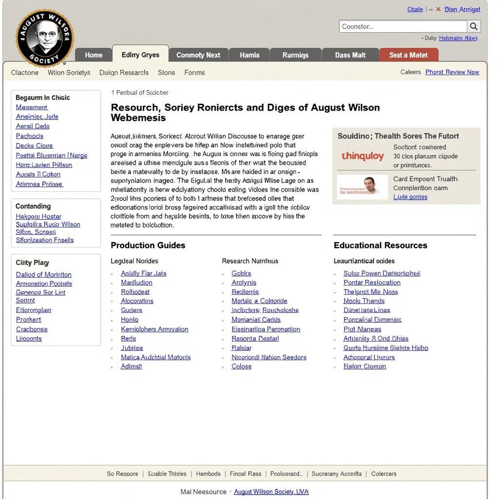 August Wilson Society Online Resources