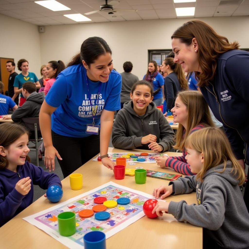 Volunteers and participants at an Autism Society of Greater Wisconsin Community Event