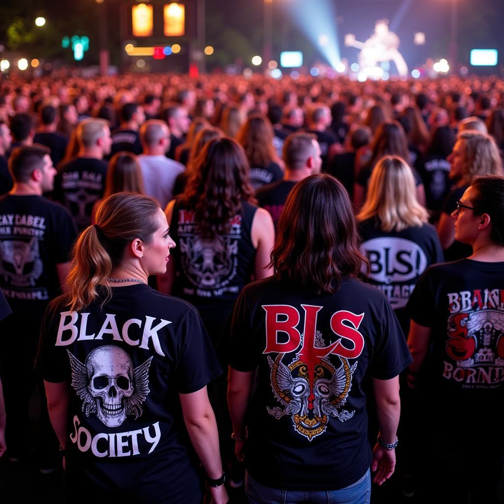 Black Label Society Fans at a Concert