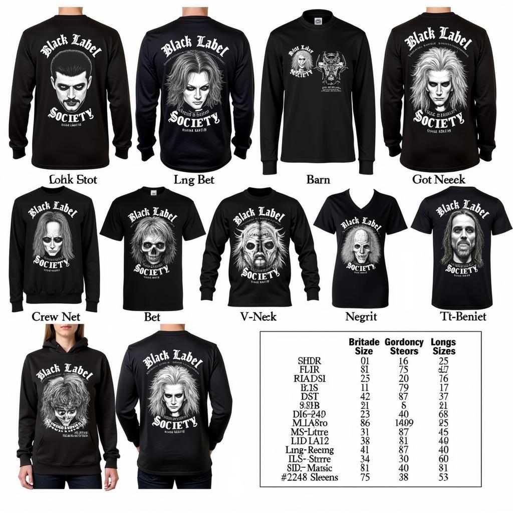 Black Label Society Tee Shirts: A Guide to Different Styles and Sizes