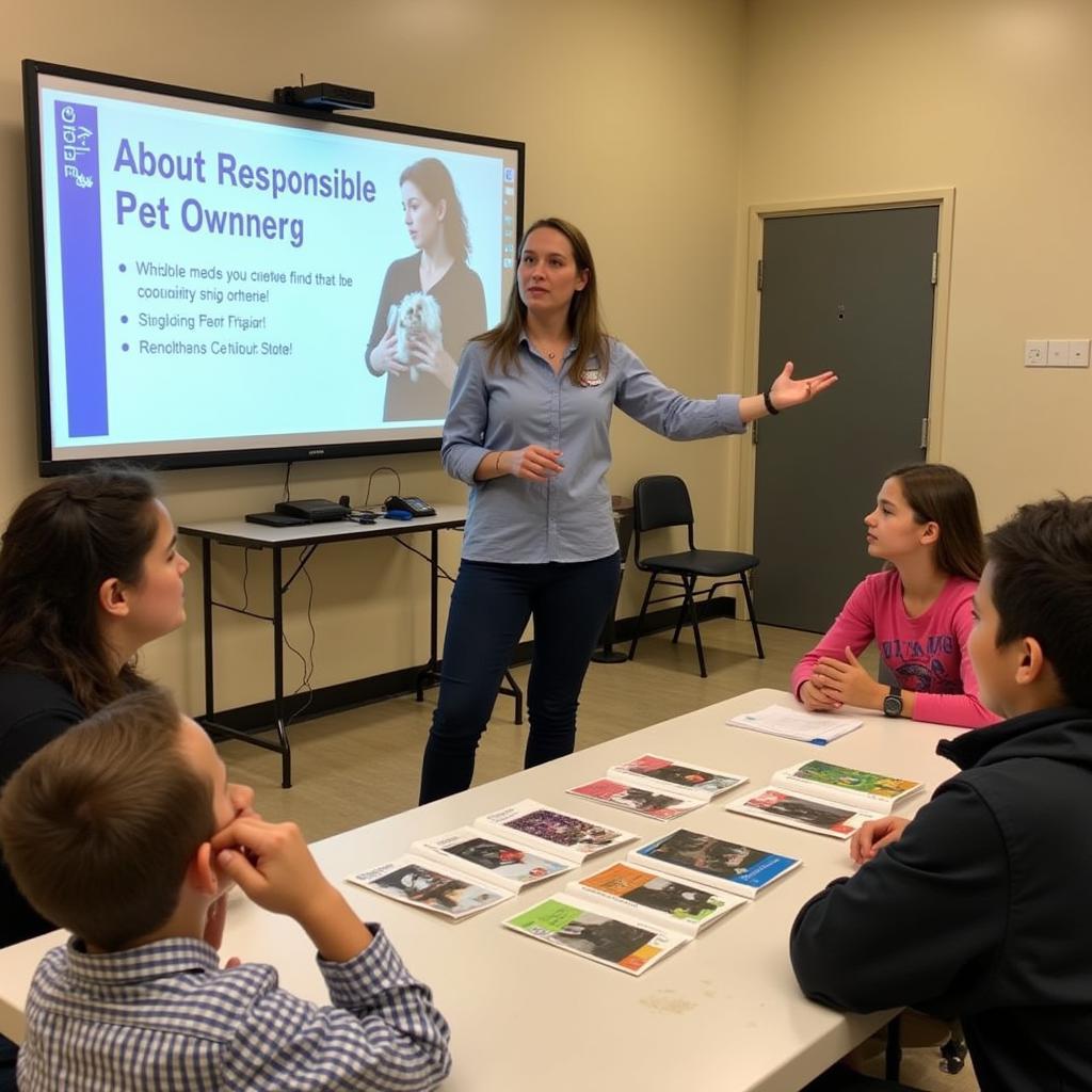 Blue Ridge Humane Society staff educating the community about responsible pet ownership