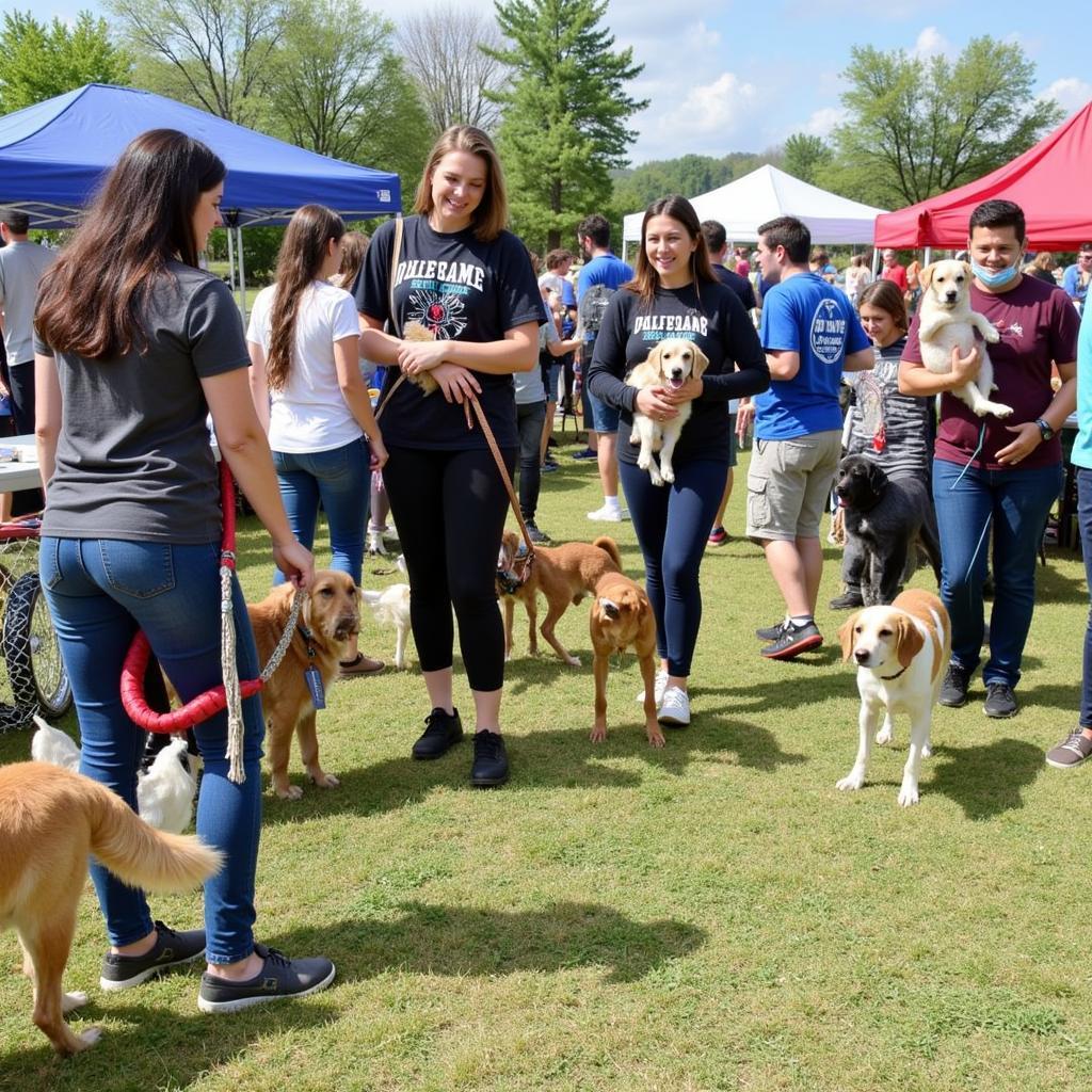 A successful adoption event at the Boone County Humane Society.