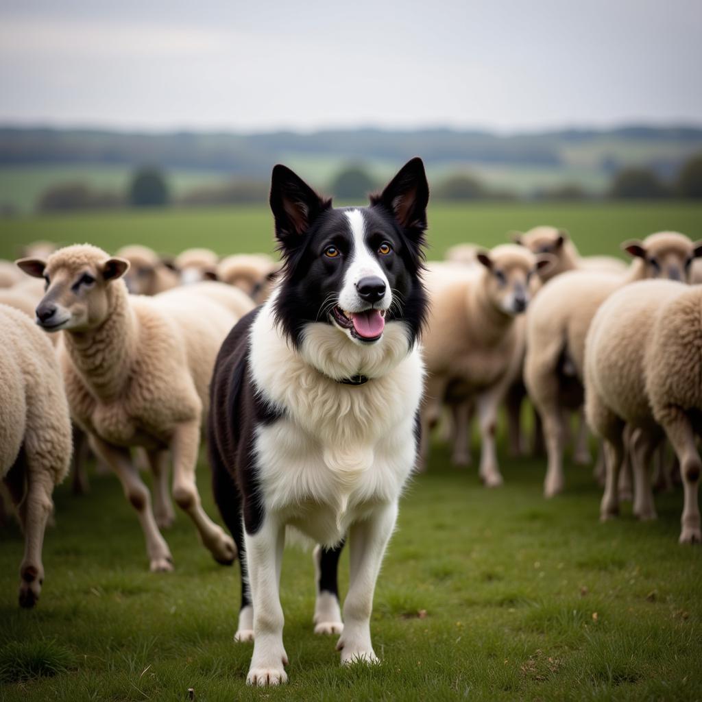 Border Collie Herding Sheep