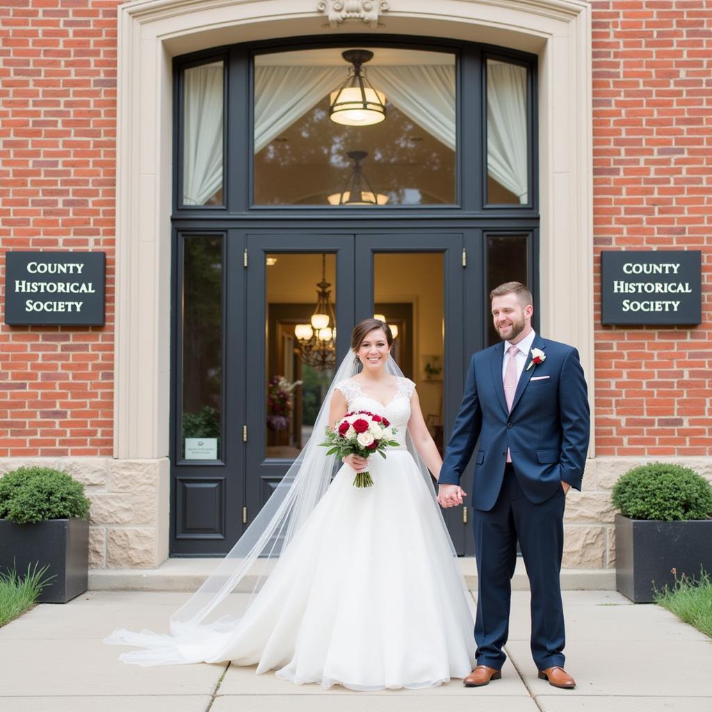 Bride and Groom at Milwaukee County Historical Society