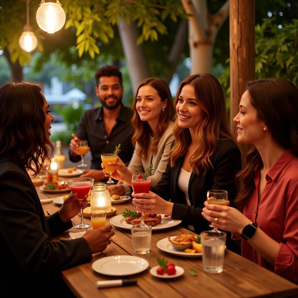 CBD infused mocktails at a social gathering in Ruzafa