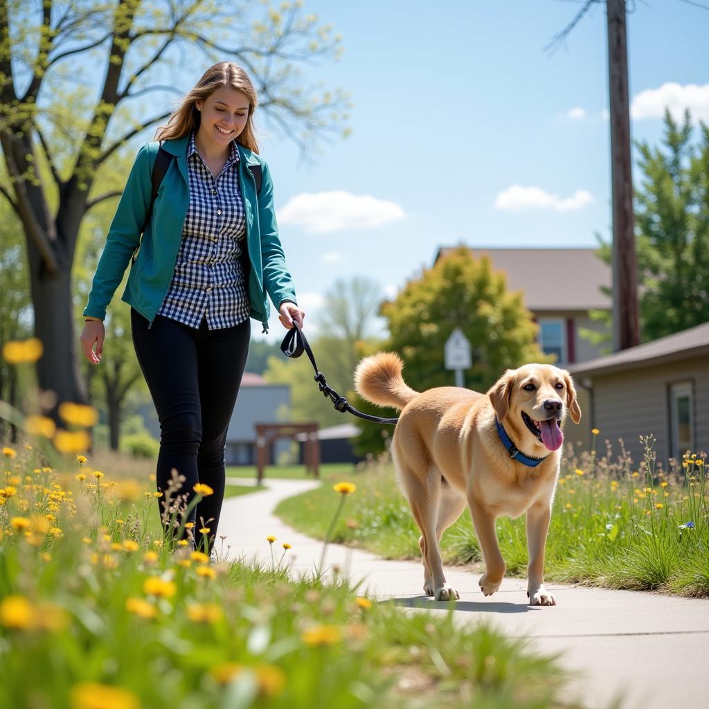 Cedar Valley Humane Society Dog Walking Volunteer