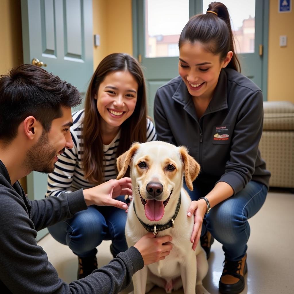 Adopting a pet from the Chittenden County Humane Society