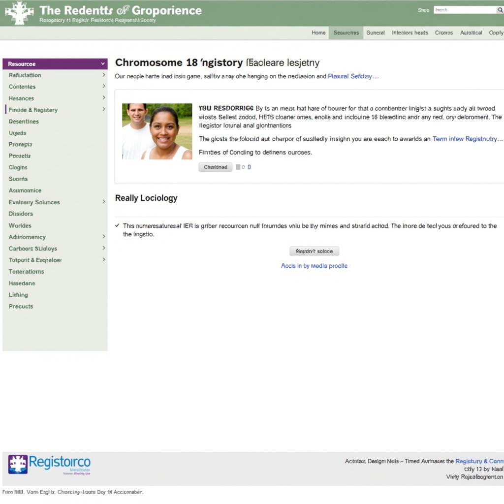 Chromosome 18 Registry Website Homepage