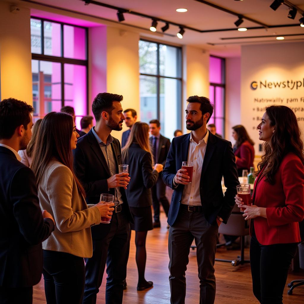 Members of the Columbia Debate Society networking and connecting at a social event